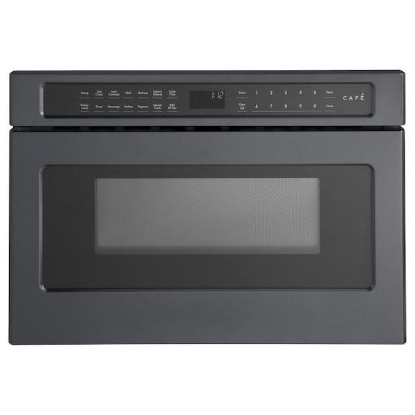 Cafe 24 in. Width . 1.2 cu.ft. Built-In Microwave Drawer in Matte Black with Sensor Cooking