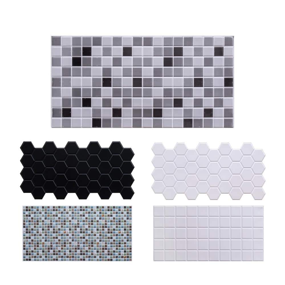 3 ft. x 1 1/2 ft. x 3/16 in. New York Mosaic 3D PVC Wall Panels for Interio