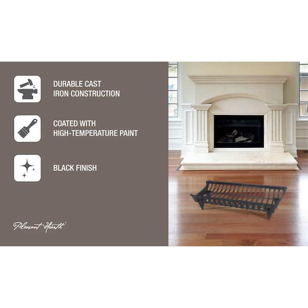 NEW HOMEBASIX 9986274 27" INCH 5 BAR  FIREPLACE STOVE GRATE WITH EMBER RETAINER 