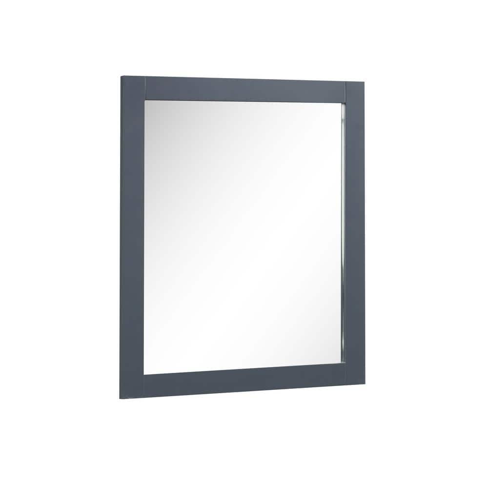 Galsaky 28 in. W x 32 in. H Rectangular Framed Surface-Mount Bathroom Vanity Mirror in Charcoal Gray price history on PriceWatchPro