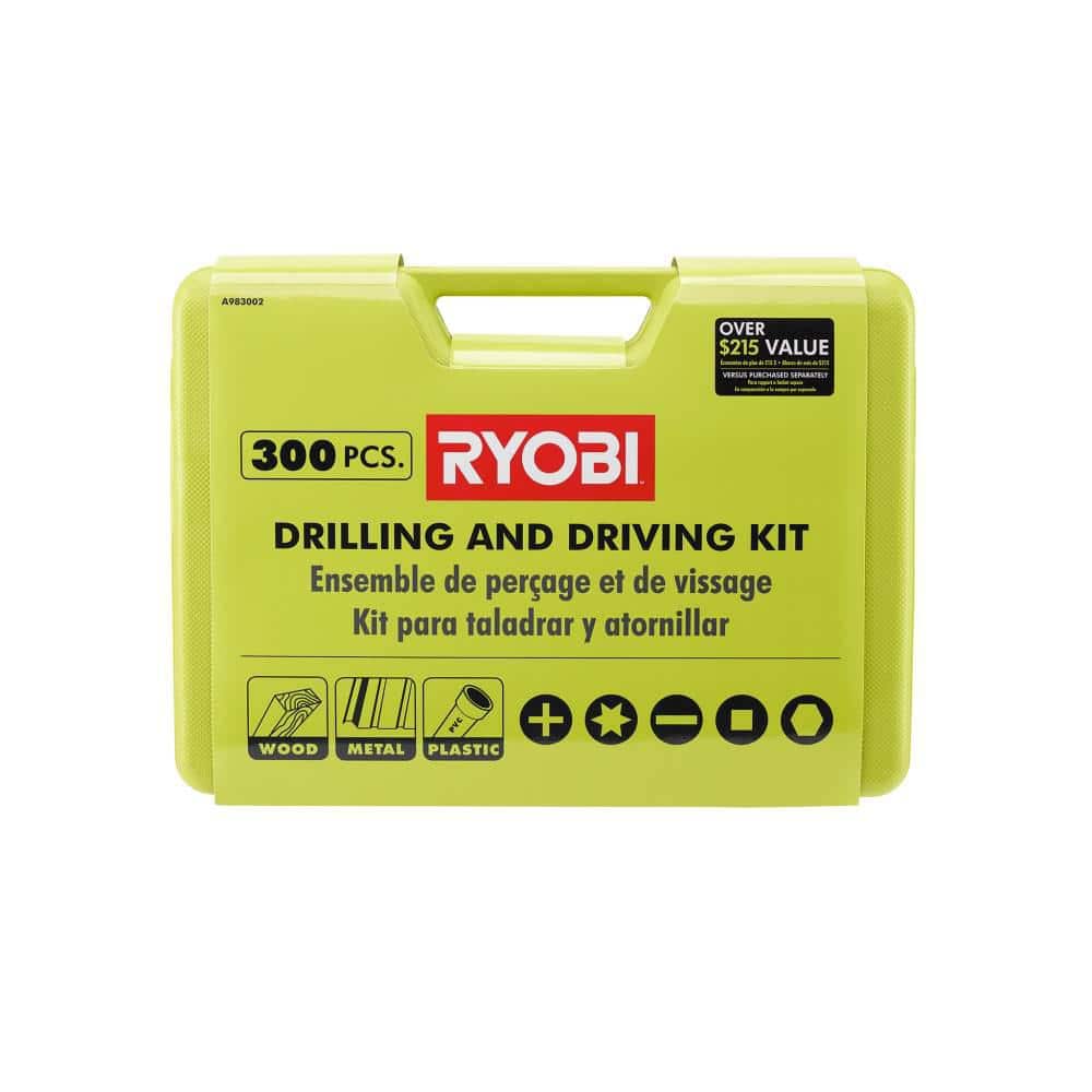 Træts webspindel selvbiografi Forbindelse RYOBI 300 Piece Drill and Drive Kit-A983002 - The Home Depot