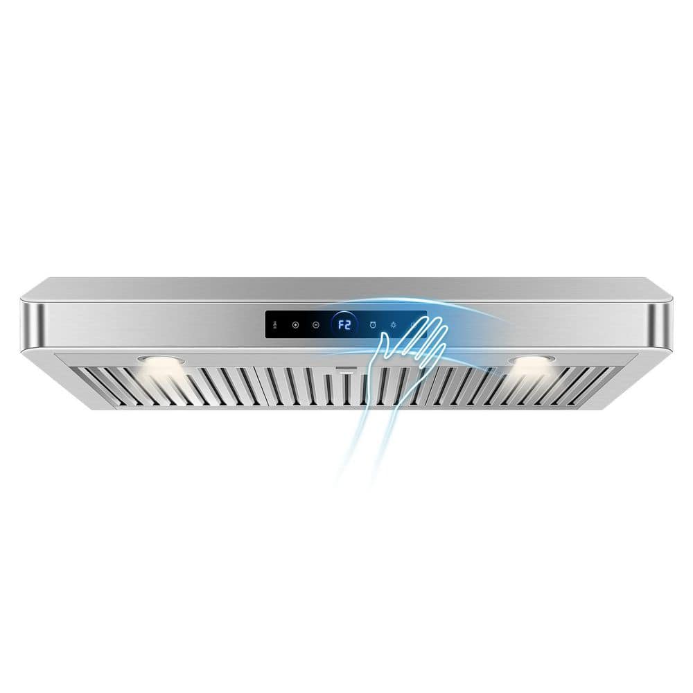 Hooure 36 in. 1200 CFM Convertible Under Cabinet Range Hood in Stainless Steel with 4-Speed Settings, Built-in Oil Cup