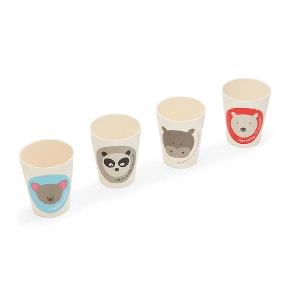 RED ROVER 8.45 oz. Bamboo Animal Cups (Set of 4)