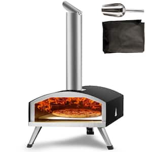 Pizza Oven 12 in. Fired Maker Pellet and Charcoal Outdoor Pizza Oven Portable Outside Stainless Steel Wood Fuel Type