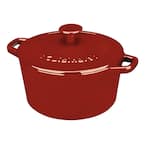 Cuisinart Chef's Classic 3 qt. Oval Cast Iron Dutch Oven in Cardinal Red  with Lid CI63020CR - The Home Depot