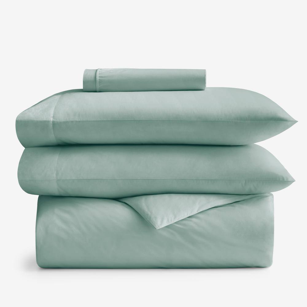 Company Cotton Sea Mist Cotton Percale California King Duvet Cover & Sheet Bundle price history on PriceWatchPro