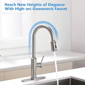 Grarcy Single-Handle Pull-Down Sprayer Kitchen Faucet with 2 Spray Mode in Stainless Steel