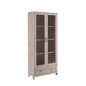 Jill Zarin La Jolla Tall Cabinet with Mesh Doors- White