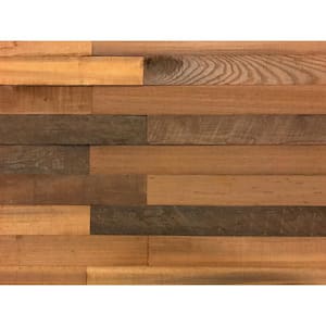 1/4 in. x 3 in. x 2 ft. Brown Reclaimed Smart Paneling 3D Barn Wood Wall Plank (Design 1) (20-Case)