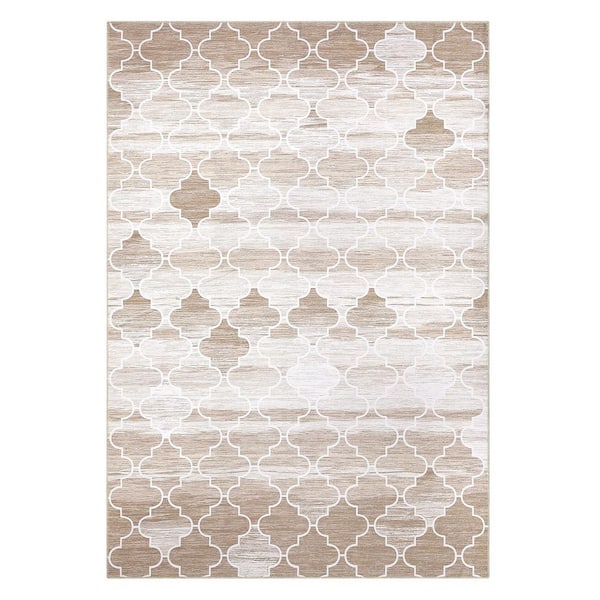Garvee Modern Geometric Print Area Rug Soft and Versatile Anti-fouling and Anti-slip for Bedroom Living Room Coffee，5X7ft
