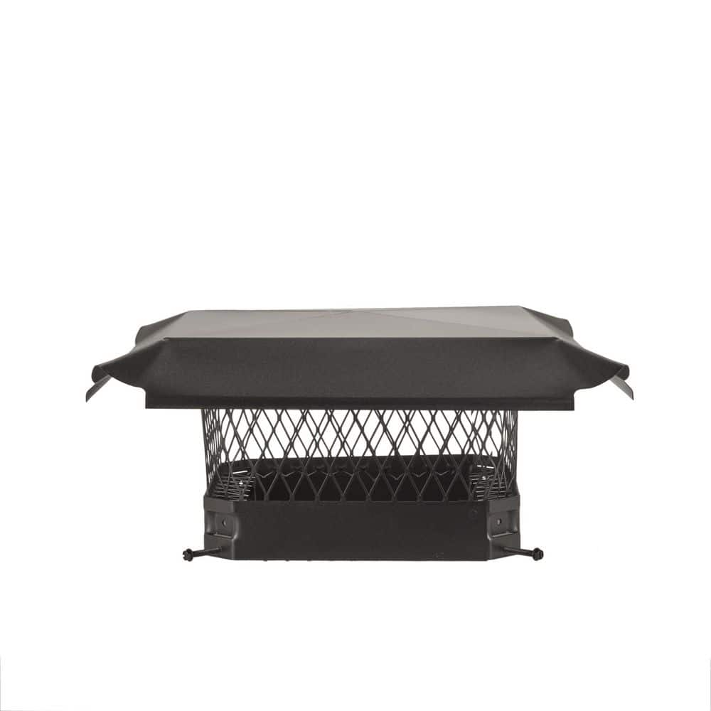 HY-C 11 in. x 11 in. Bolt-On Single Flue Chimney Cap in Black Galvanized Steel