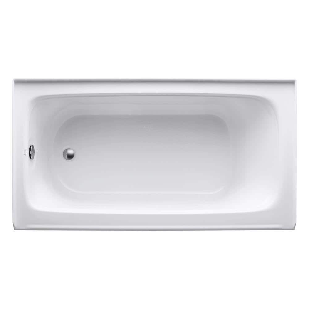 Bancroft 60" White Acrylic Alcove Bath with Apron