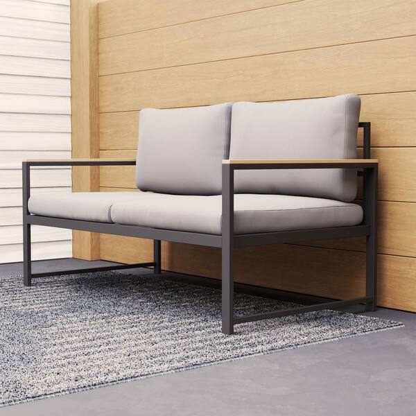 outdoor love seat metal