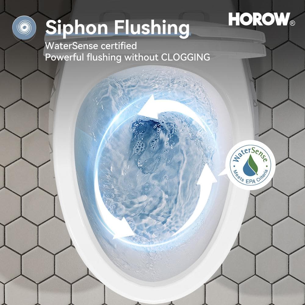 White Elongated Dual Flush High Efficiency Toilet