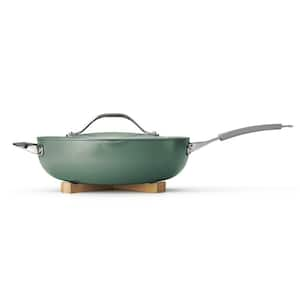 All In One Plus Pan 5 qt. Aluminum Ceramic Nonstick, Sea Salt