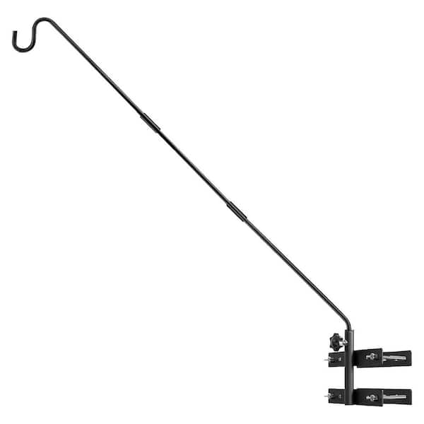 Heavy Duty Deck Hook 29 to 43 in. Extended Bird Feeder Hanger with Double Clamps for Bird Feeders Lanterns Planters