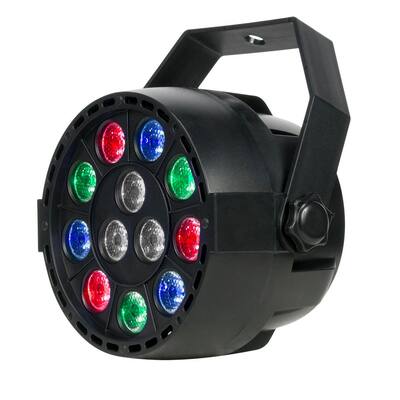 ELIMINATOR 14-Watt Integrated Led Dimmable Low Bay Black Mini Par RGBW 12 x 1-Watt LED