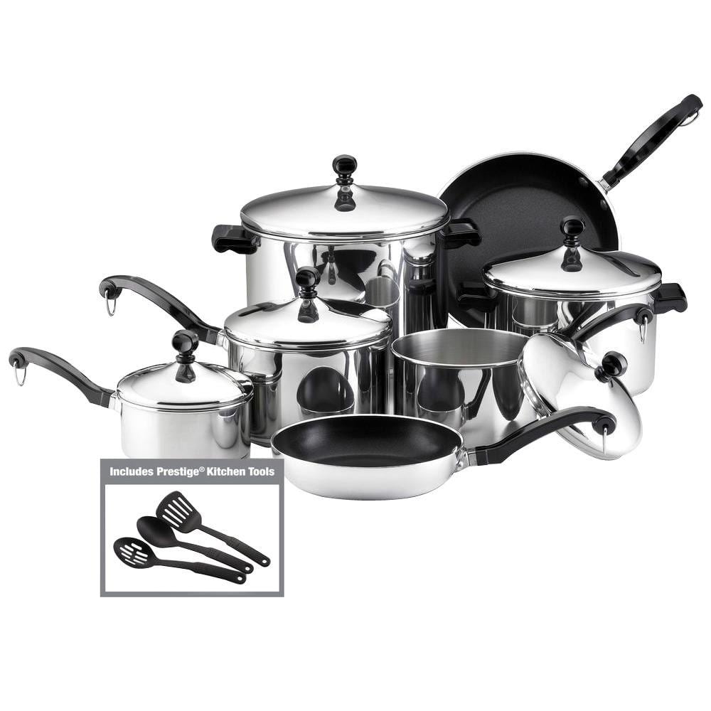 Farberware Classic Stainless Steel 15-Piece Cookware Set – Kitchen Hobby