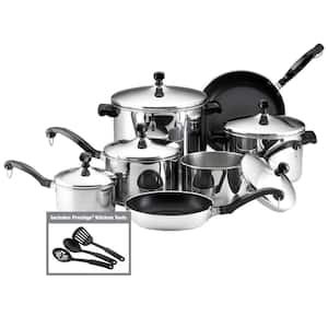 Classic Series 15-Piece Stainless Steel Nonstick Cookware Set