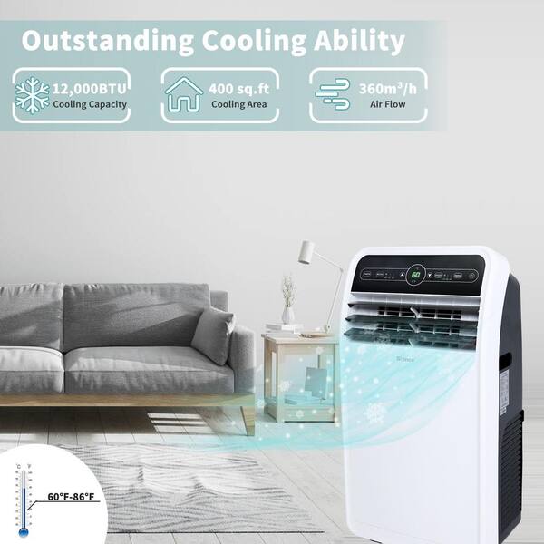 7,800 BTU Portable Air Conditioner Cools 400 Sq. Ft. with 