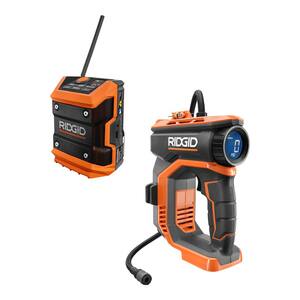 18V Cordless High Pressure Inflator and Mini Bluetooth Radio (Tools Only)