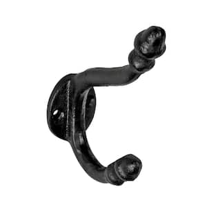 4-7/16 in. (112 mm) Wrought Iron Classic Wall Mount Hook
