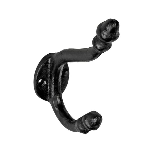 Nystrom 4-7/16 in. (112 mm) Wrought Iron Classic Wall Mount Hook