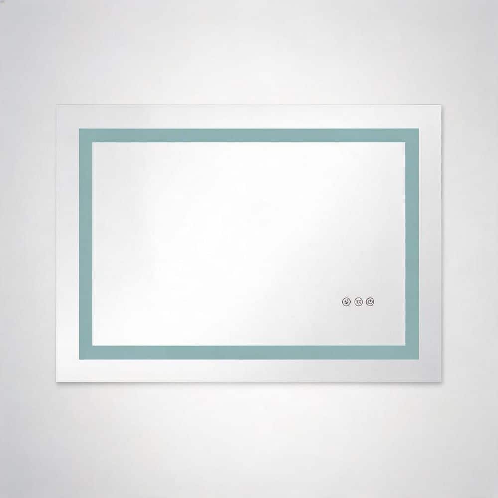36 in. W x 24 in. H Rectangular Frameless LED Anti-Fog Dimmable 3-Color Wall Mount Bathroom Vanity Mirror in White price history on PriceWatchPro