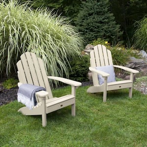 Classic Westport Whitewash Recycled Plastic Set of 2 Adirondack Chair