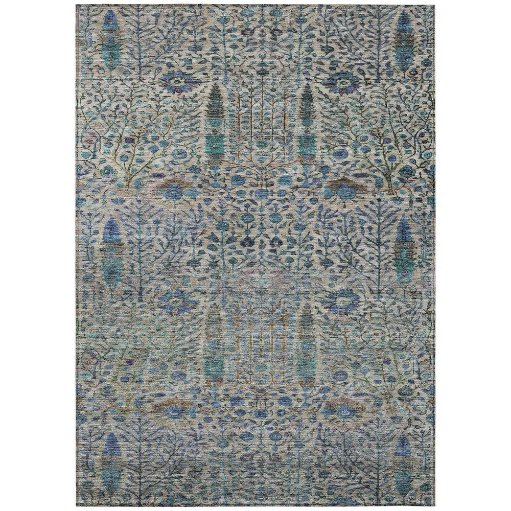 UPC 198590873385 product image for Chantille Machine Washable Indoor/Outdoor Abstract ACN2053 Brown 5 ft. x 7 ft. 6 | upcitemdb.com