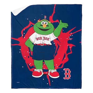 MLB Mascots Red Sox Silk Touch Sherpa Multicolor Throw