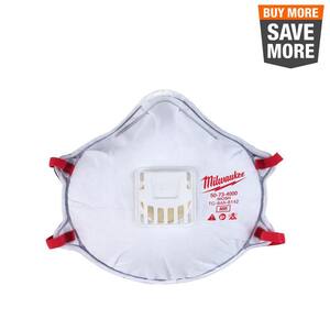 N95 Professional Multi-Purpose Valved Respirator with Gasket (3-Pack)