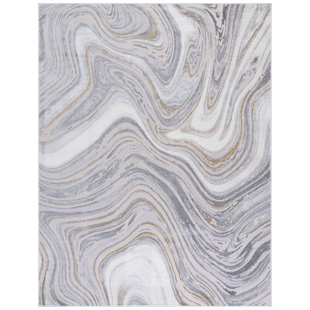 Prestige 9 ft. x 12 ft. Ivory/Gray Wavy Marble Abstract Area Rug price history on PriceWatchPro