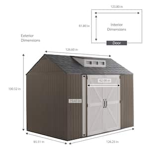 10 ft. W x 7 ft. D Plastic Storage Shed (70 sq. ft.)