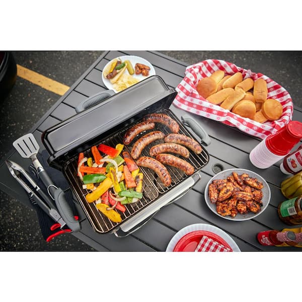 Go-Anywhere Portable Charcoal Grill in Black