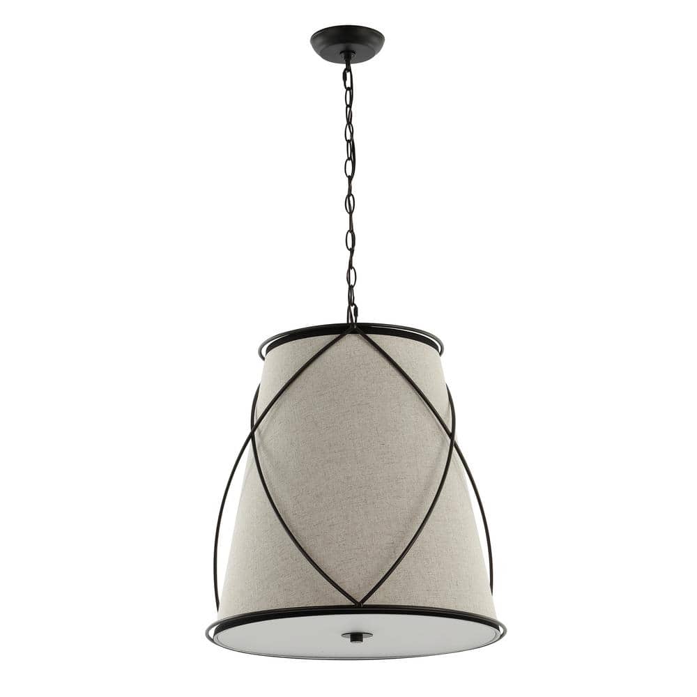 Milo 19" Rustic Farmhouse Bronze LED Pendant Light