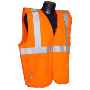 Cl 2 Orange 5x Solid Breakaway Safety Vest