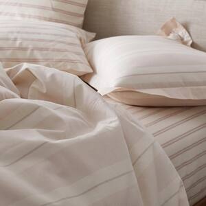 Wide Stripe Yarn Dyed 200-Thread Count Cotton Percale Flat Sheet
