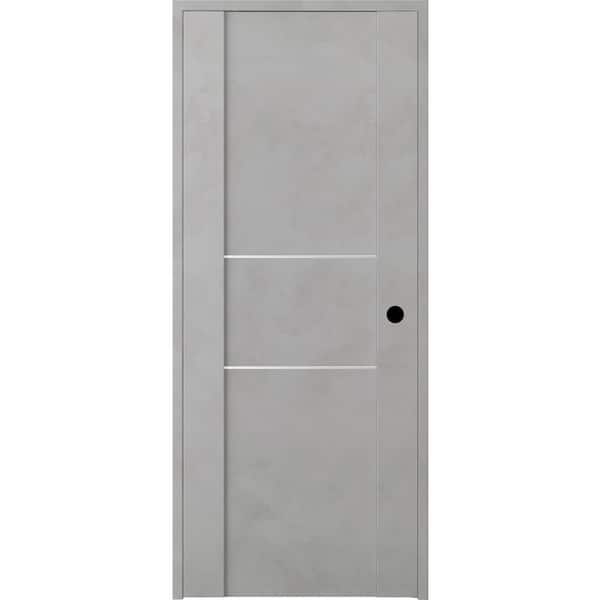 Belldinni Vona 32 in. x 80 in. Left-Handed Solid Core Light Urban Textured Wood Single Prehung Interior Door