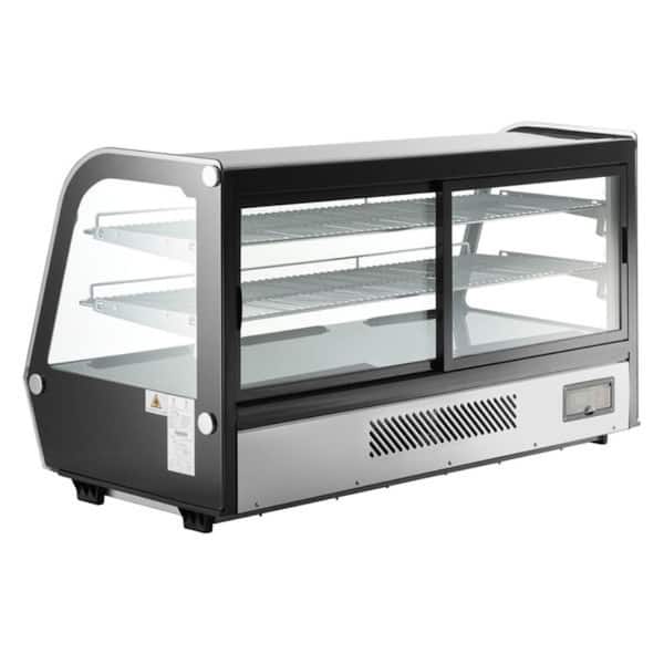 48 in. W 7.1 cu.ft. Commercial Countertop Display Refrigerator in Black