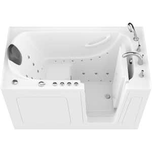 Safe Premier 59.6 in. x 60 in. x 32 in. Right Drain Walk-In Air and Whirlpool Bathtub in White