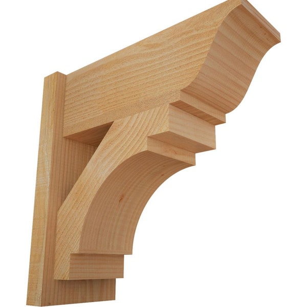 Ekena Millwork 8 in. x 20 in. x 20 in. Douglas Fir Merced Traditional Rough Sawn Outlooker