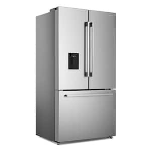 22.4 cu. ft. 3-Door French Door Refrigerator with Water Dispenser and Ice Maker in Stainless Steel, Counter Depth