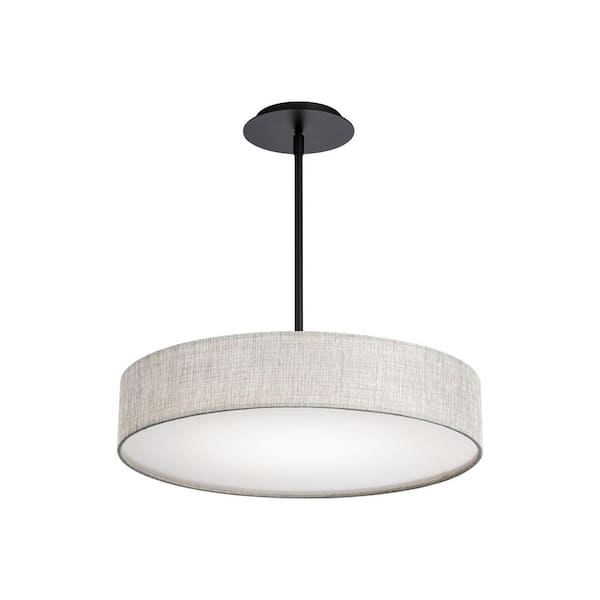WAC Lighting Manhattan 32-Watt Integrated LED Black Standard Pendant Glass Shade