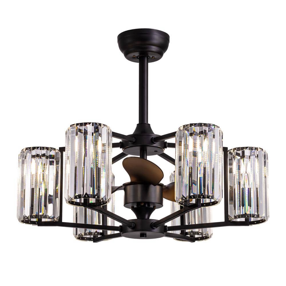 fanhua。 FANNEHONNE 27 in. Lavia Indoor Black Farmhouse Ceiling Fan with