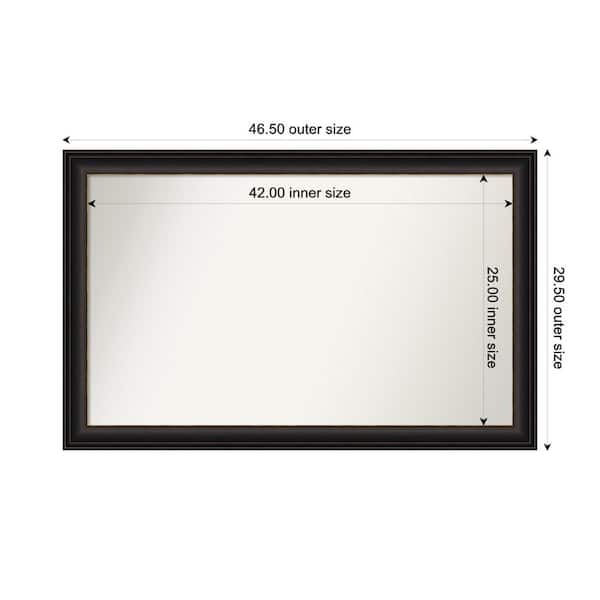 Amanti Art Trio Oil Rubbed Bronze 46.5 in. x 29.5 in. Custom Non-Beveled Recycled Polystyrene Framed Bathroom Vanity Wall Mirror