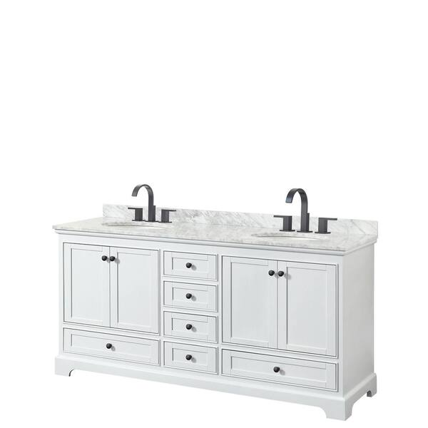 Wyndham Collection Deborah 72 in. W x 22 in. D x 35 in. H Double Bath