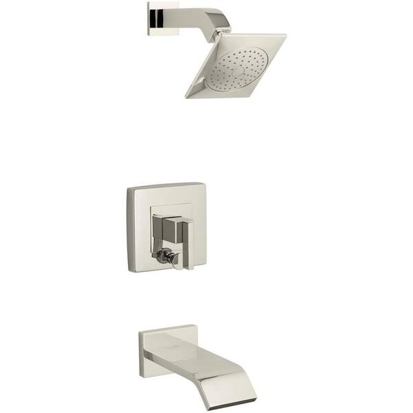 KOHLER Loure 1-Handle Tub and Shower Faucet Trim Kit in Vibrant Polished Nickel (Valve Not Included)