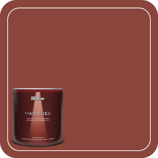 BEHR MARQUEE 1 qt. #ECC-46-3 Red Hawk Matte Interior Paint & Primer