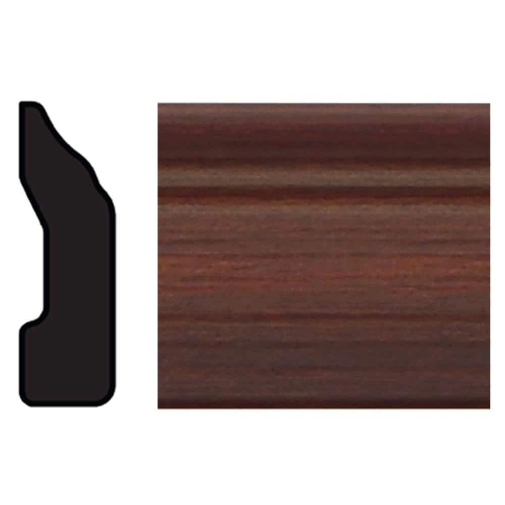 TRIMFINITY 13/32 in. x 13/8 in. x 96 in. Polystyrene Mahogany Stop
